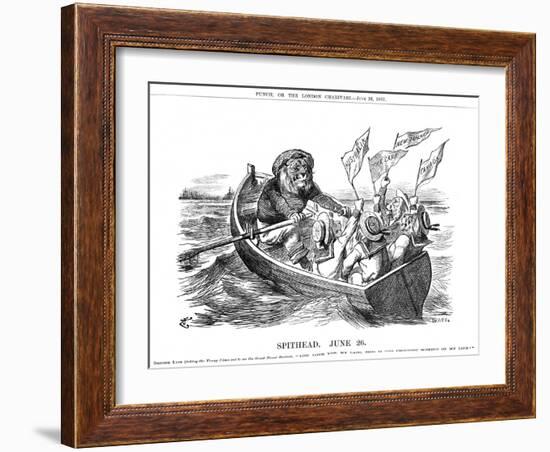 Spithead Review Cartoon 1897-John Tenniel-Framed Art Print