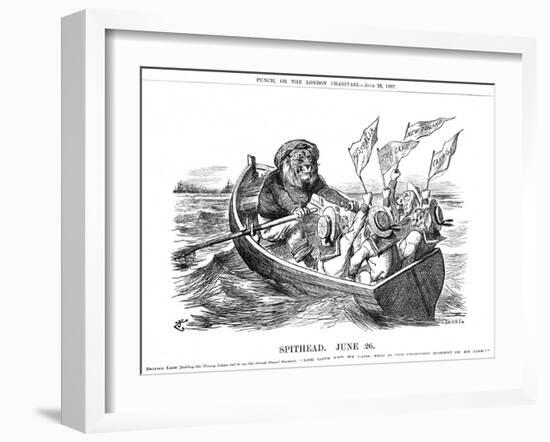 Spithead Review Cartoon 1897-John Tenniel-Framed Art Print