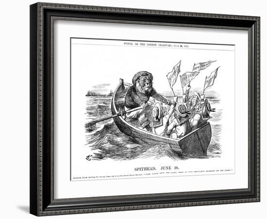 Spithead Review Cartoon 1897-John Tenniel-Framed Art Print