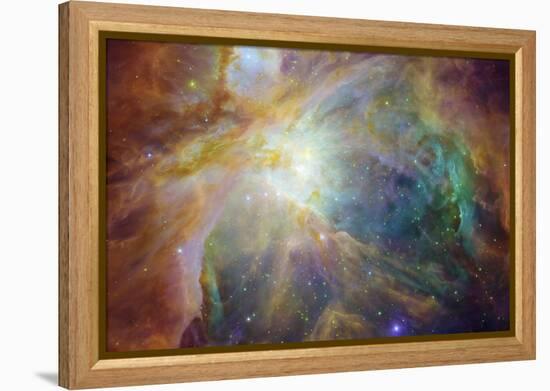 Spitzer and Hubble Create Colorful Masterpiece Space Photo-null-Framed Stretched Canvas
