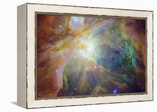 Spitzer and Hubble Create Colorful Masterpiece Space Photo-null-Framed Stretched Canvas