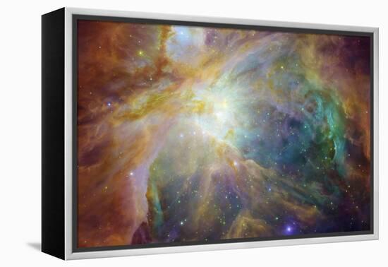 Spitzer and Hubble Create Colorful Masterpiece Space Photo-null-Framed Stretched Canvas