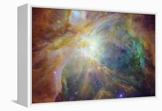 Spitzer and Hubble Create Colorful Masterpiece Space Photo-null-Framed Stretched Canvas