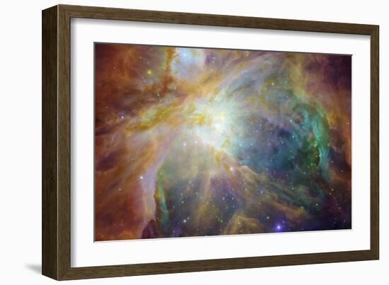 Spitzer and Hubble Create Colorful Masterpiece Space Photo-null-Framed Premium Giclee Print