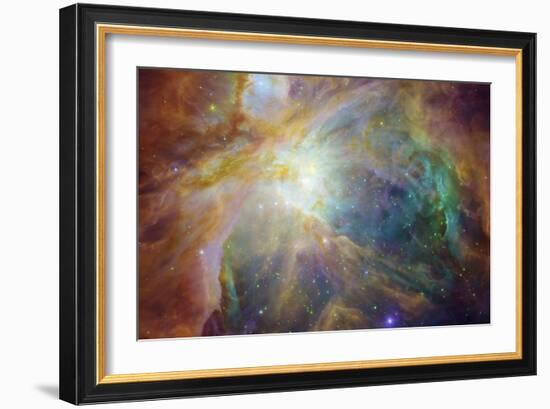 Spitzer and Hubble Create Colorful Masterpiece Space Photo-null-Framed Premium Giclee Print