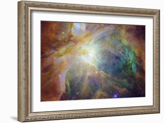 Spitzer and Hubble Create Colorful Masterpiece Space Photo-null-Framed Art Print