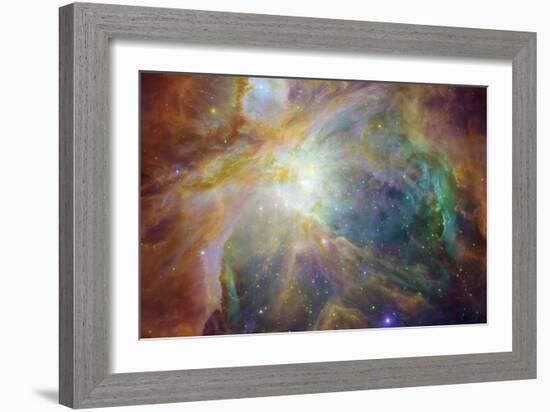 Spitzer and Hubble Create Colorful Masterpiece Space Photo-null-Framed Art Print