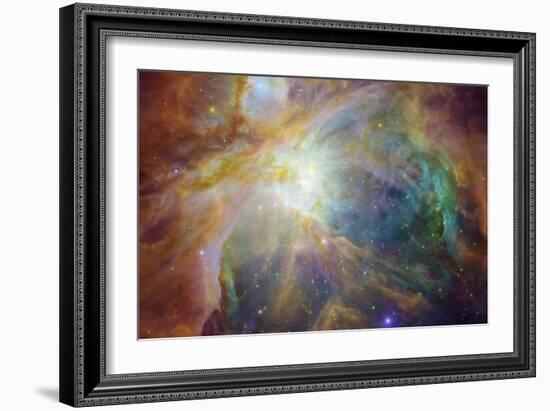 Spitzer and Hubble Create Colorful Masterpiece Space Photo-null-Framed Art Print