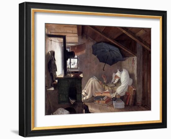 Spitzweg: Poor Poet, 1839-Carl Spitzweg-Framed Giclee Print