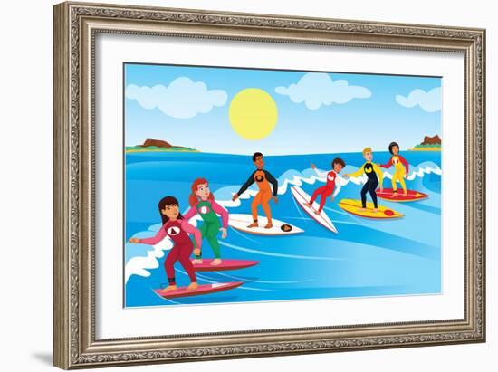 Splash! - Jack & Jill-Scott Burroughs-Framed Giclee Print