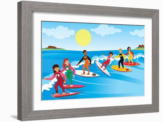 Splash! - Jack & Jill-Scott Burroughs-Framed Giclee Print