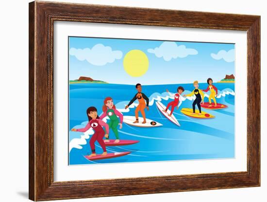 Splash! - Jack & Jill-Scott Burroughs-Framed Giclee Print