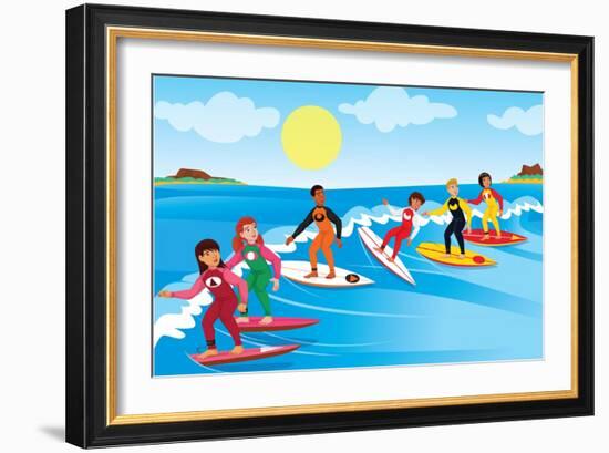 Splash! - Jack & Jill-Scott Burroughs-Framed Giclee Print