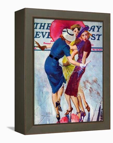 "Splashed," Saturday Evening Post Cover, May 20, 1939-John LaGatta-Framed Premier Image Canvas