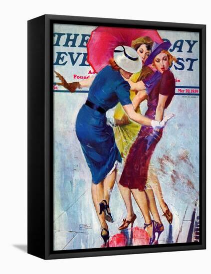 "Splashed," Saturday Evening Post Cover, May 20, 1939-John LaGatta-Framed Premier Image Canvas