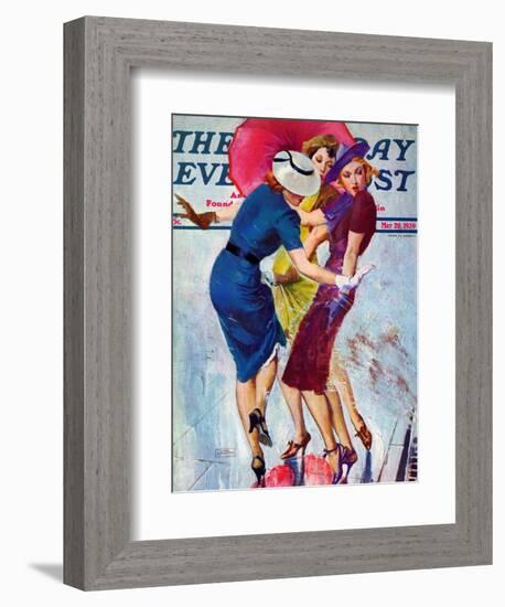 "Splashed," Saturday Evening Post Cover, May 20, 1939-John LaGatta-Framed Giclee Print