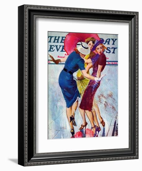 "Splashed," Saturday Evening Post Cover, May 20, 1939-John LaGatta-Framed Giclee Print