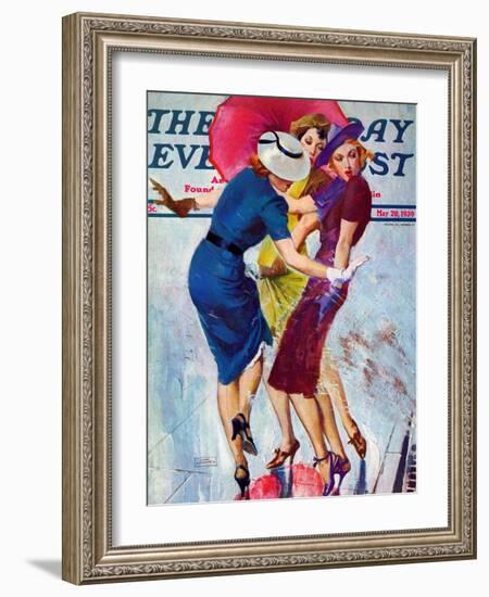 "Splashed," Saturday Evening Post Cover, May 20, 1939-John LaGatta-Framed Giclee Print