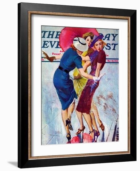 "Splashed," Saturday Evening Post Cover, May 20, 1939-John LaGatta-Framed Giclee Print