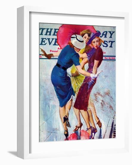 "Splashed," Saturday Evening Post Cover, May 20, 1939-John LaGatta-Framed Giclee Print