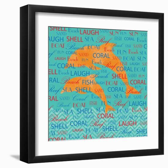 Splashing Dolphins-Piper Ballantyne-Framed Art Print