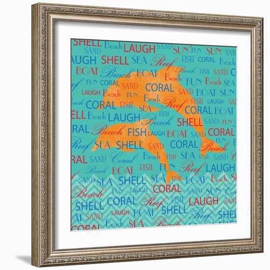 Splashing Dolphins-Piper Ballantyne-Framed Art Print