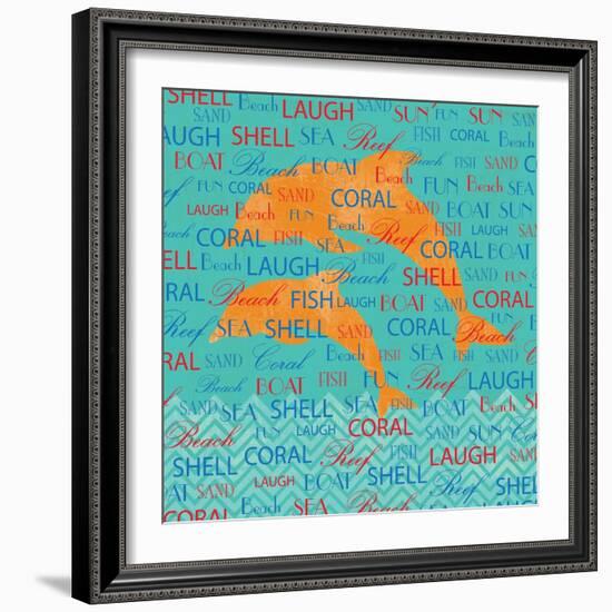 Splashing Dolphins-Piper Ballantyne-Framed Art Print