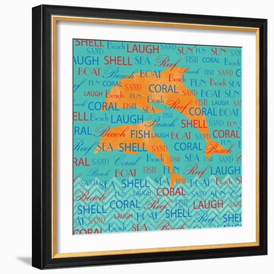 Splashing Dolphins-Piper Ballantyne-Framed Art Print