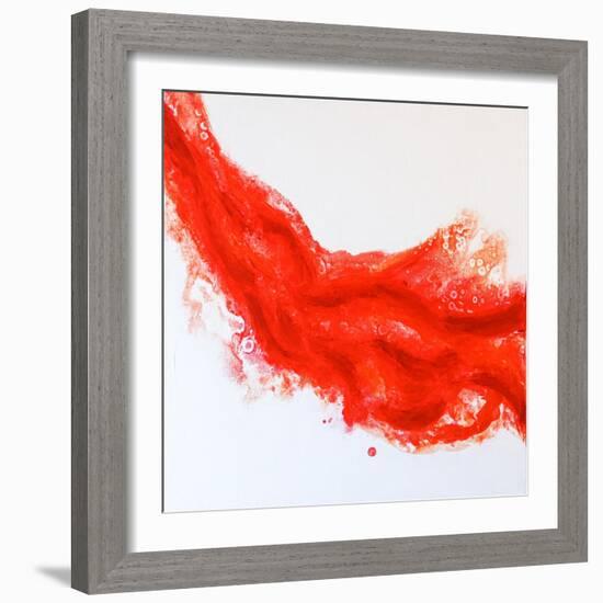 Splashing flow (L)-Hyunah Kim-Framed Art Print