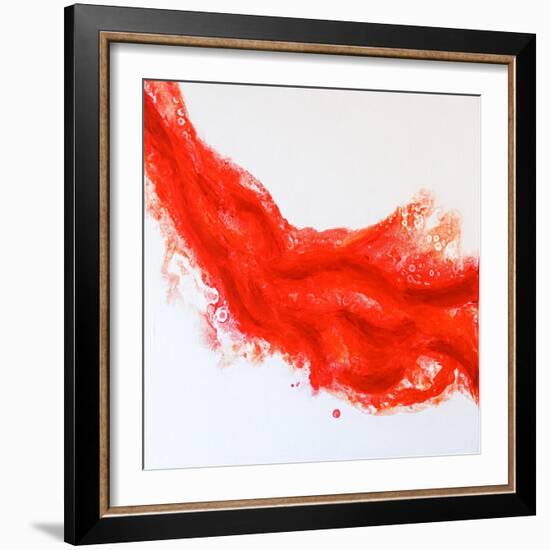 Splashing flow (L)-Hyunah Kim-Framed Art Print