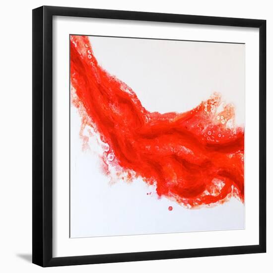 Splashing flow (L)-Hyunah Kim-Framed Art Print