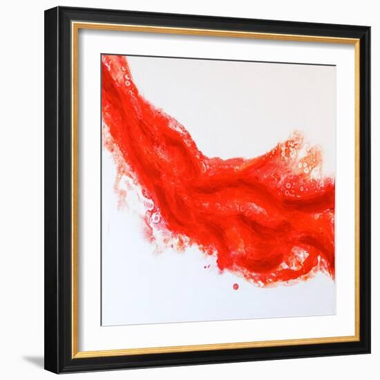 Splashing flow (L)-Hyunah Kim-Framed Art Print
