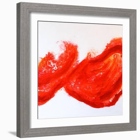 Splashing flow (R)-Hyunah Kim-Framed Art Print