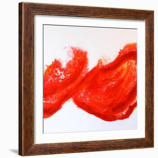 Splashing flow (R)-Hyunah Kim-Framed Art Print