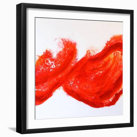 Splashing flow (R)-Hyunah Kim-Framed Art Print