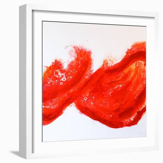 Splashing flow (R)-Hyunah Kim-Framed Art Print