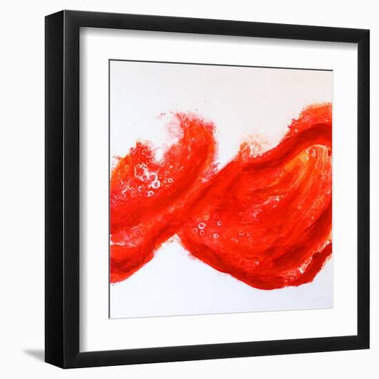 Splashing flow (R)-Hyunah Kim-Framed Art Print