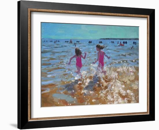 Splashing in the Sea, Clacton, 2014-Andrew Macara-Framed Giclee Print