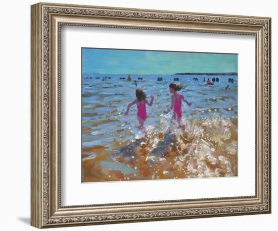 Splashing in the Sea, Clacton, 2014-Andrew Macara-Framed Giclee Print