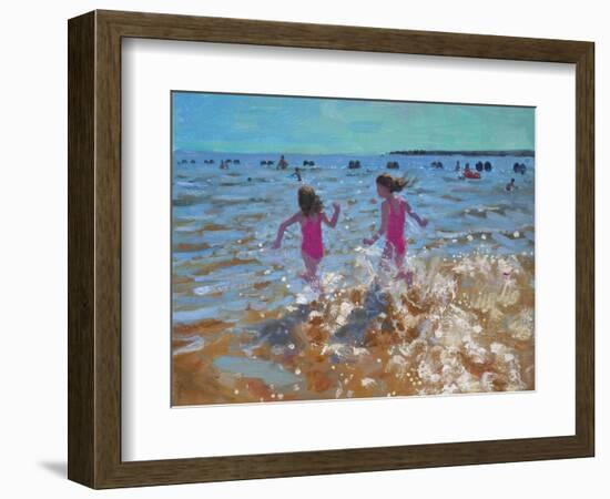 Splashing in the Sea, Clacton, 2014-Andrew Macara-Framed Giclee Print