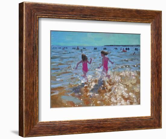 Splashing in the Sea, Clacton, 2014-Andrew Macara-Framed Giclee Print