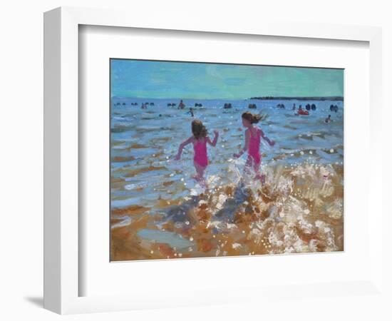 Splashing in the Sea, Clacton, 2014-Andrew Macara-Framed Giclee Print