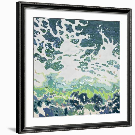 Splashing Tropical Waves (left)-Margaret Juul-Framed Art Print