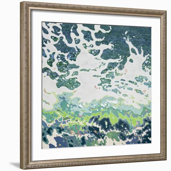Splashing Tropical Waves (left)-Margaret Juul-Framed Art Print
