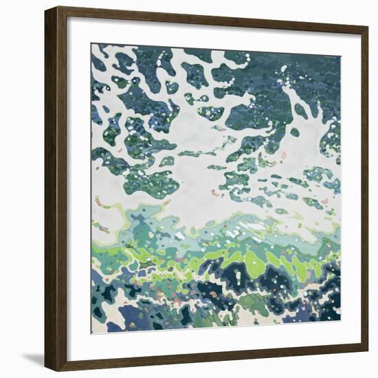 Splashing Tropical Waves (left)-Margaret Juul-Framed Art Print