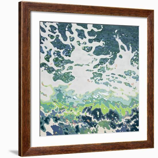 Splashing Tropical Waves (left)-Margaret Juul-Framed Art Print