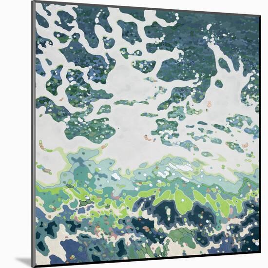 Splashing Tropical Waves (left)-Margaret Juul-Mounted Giclee Print