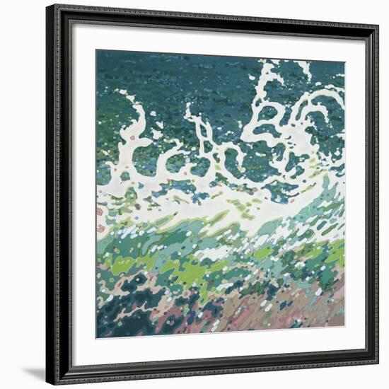 Splashing Tropical Waves (right)-Margaret Juul-Framed Art Print