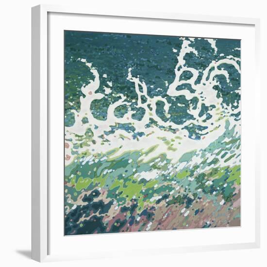 Splashing Tropical Waves (right)-Margaret Juul-Framed Art Print