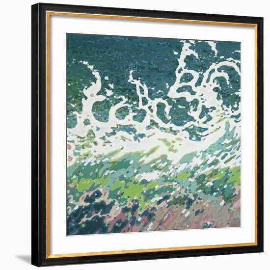 Splashing Tropical Waves (right)-Margaret Juul-Framed Art Print